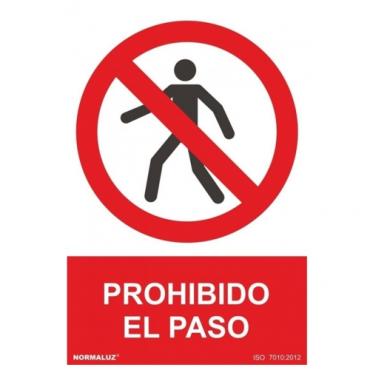 Señal PVC 0,7 mm. Prohibido el paso