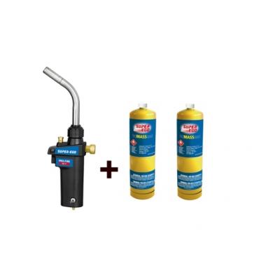 Soplete PRO-FIRE Piezo US 1" + 2 botellas Gas Mapp