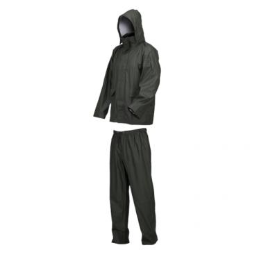 Conjunto lluvia PVC-PU verde (Talla XL)