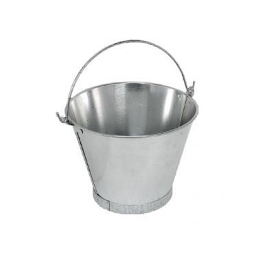 Cubo cónico galvanizado 14" 14 litros.