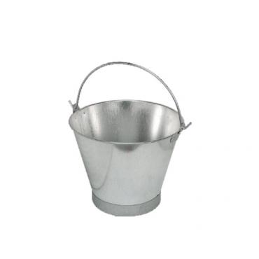 Cubo cónico galvanizado 12" 10 litros.