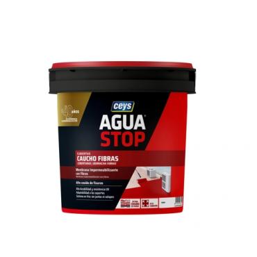 Aguastop caucho fibras. Blanco 1 Kg