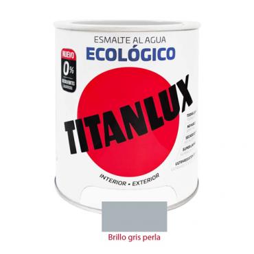 Titanlux esmalte ecológico brillo gris perla 750ml.
