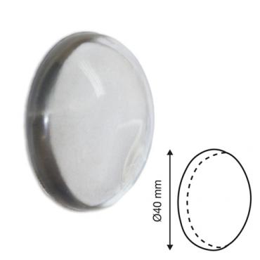 Tope protector puertas y paredes. Ø 40 mm. Transparente. 2 ud.