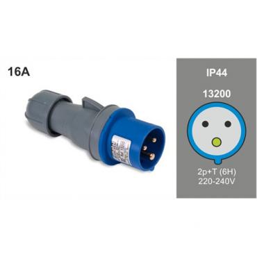 Clavija 2P+T 16A 220-240V IP-44