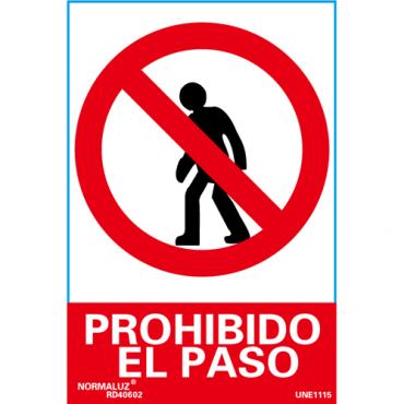 Señal Prohibido el paso