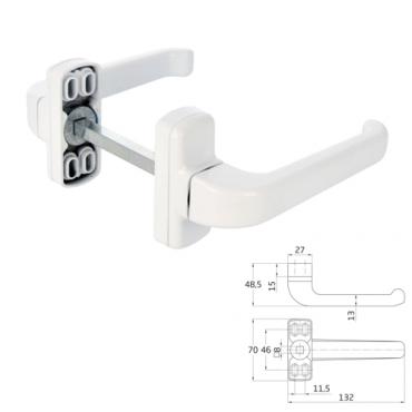 Manilla Mod. Epsilon lacada blanca.