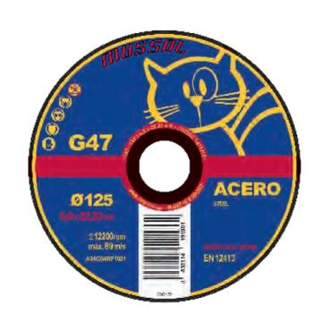 Disco G47 desbaste acero gato Ø 180x6 mm eje 22.23 mm