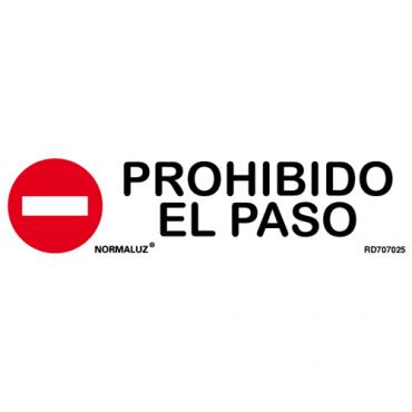 Señal Prohibido el paso