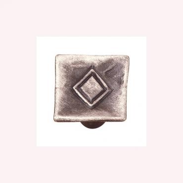 Pomo de rombo plata mate 26 mm. 2317P