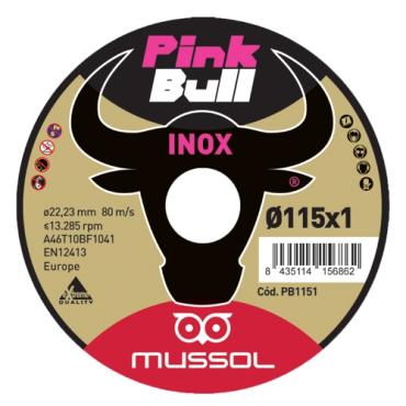 Disco Pink Bull corte extrafino. Inox 125X1X22.23 mm