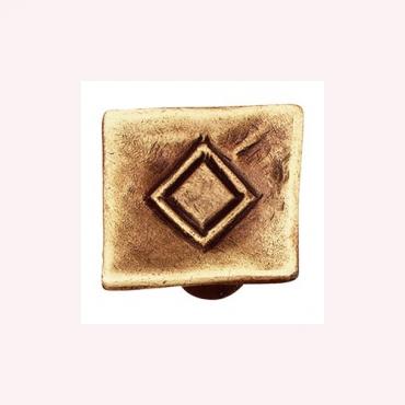 Pomo de rombo cuero mate 33 mm. 2313C