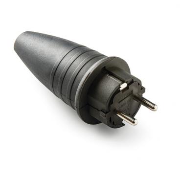 Clavija TT 16A-250V Goma negro 1144