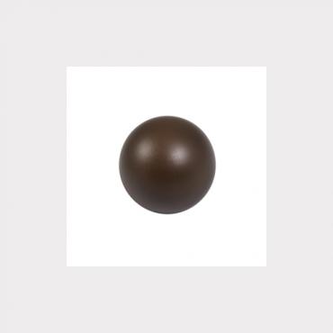 Pomo bola de madera lacada en marrón chocolate 40 mm. 445CH2