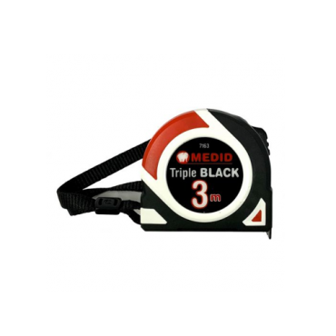 Flexómetro 3M. triple Triple Black. Fondo negro impreso en blanco
