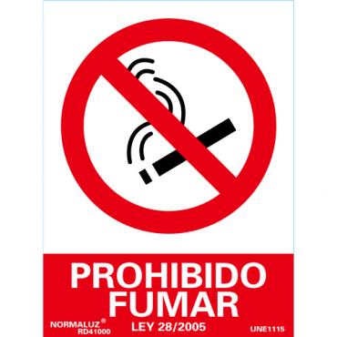 Señal PVC 0,7 mm. Prohibido fumar