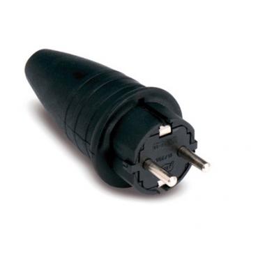 Clavija TT 16A-250V Goma negro