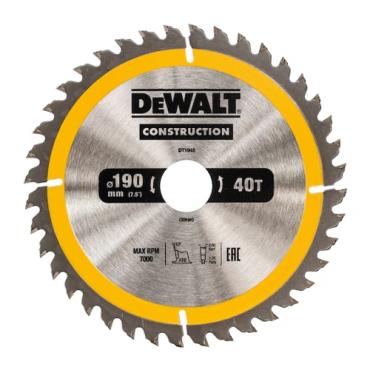 Hoja para sierra circular portátil para construcción 190X30 mm 40D ATB +10º