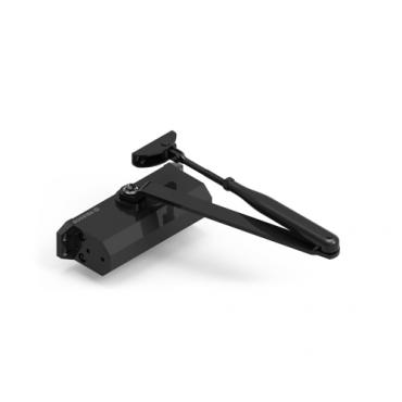 Cierrapuertas Compact1000 retenedor regulable negro 1159TN