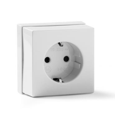 Base TT lateral superficie 16A-250V 5023-B