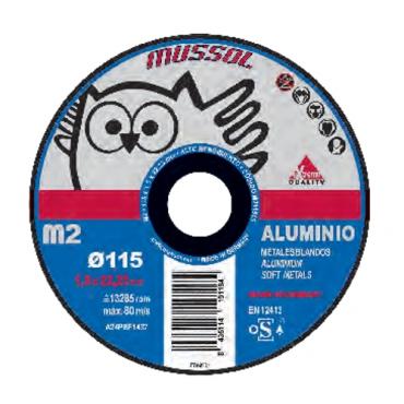 Disco m2 corte extrafino aluminio ø115x1 mm
