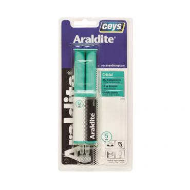 Araldit cristal, jeringa transparent 24 ml.