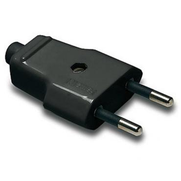 Clavija 10a-250v negro 1001-n