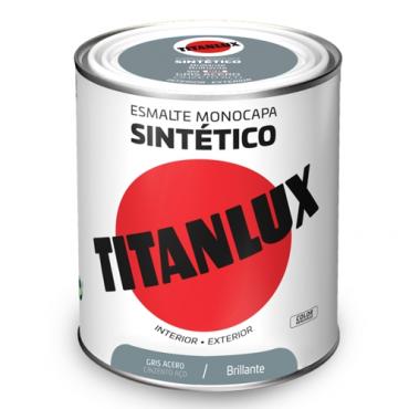 Titanlux esmalte sintético brillante. Gris acero 0503 750 Ml.