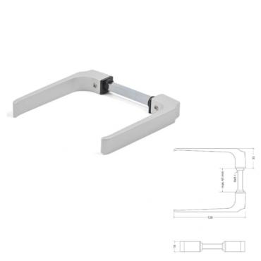 Manilla mod. 4011 cuadradillo 10 cms. Plata