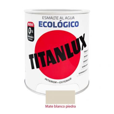 Titanlux esmalte ecológico mate blanco piedra 750ml