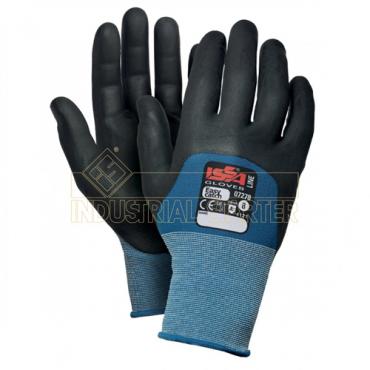 Guante nylon azul con nbr pu negro (Talla 10)