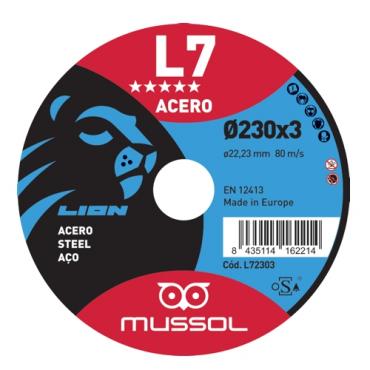 Disco L7 corte acero Lion Ø 300X4 mm Eje 25.4 mm