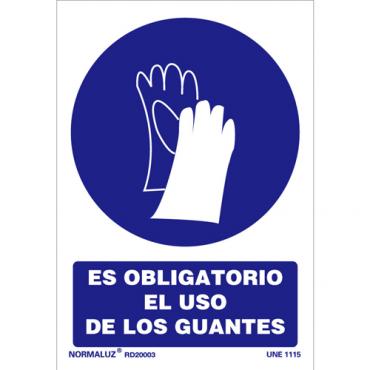 Obligatorio  uso de guantes 