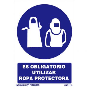 Oblig. utilizar ropa protectora