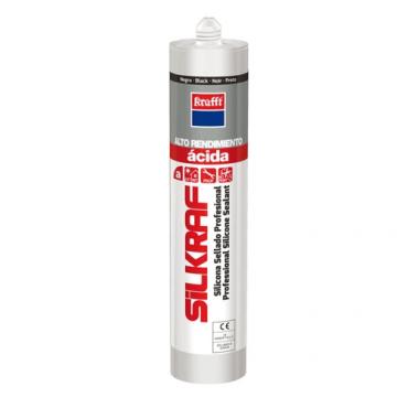 Silicona SILKRAF alto rendimiento. Negro 290 ml.
