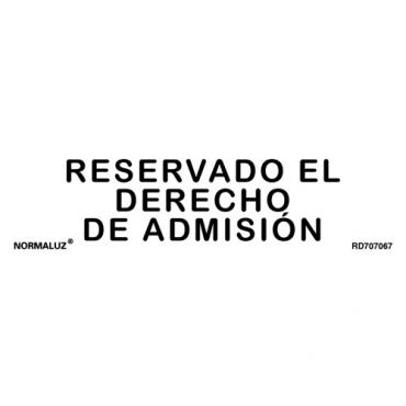 Reserv. derecho admisión