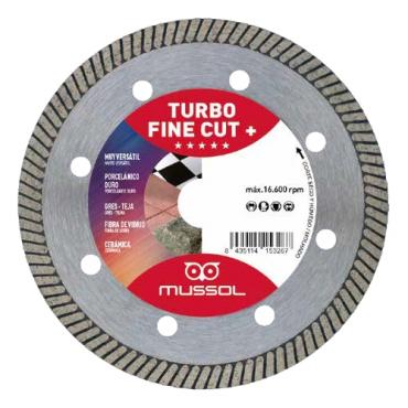 Disco diamante turbo fine cut  + 125mm eje 22.2mm