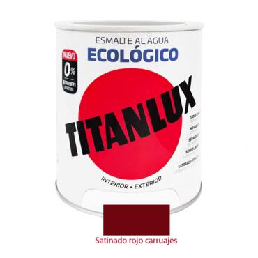 Titanlux esmalte ecológico satinado rojo carruajes 750ml.
