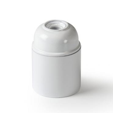 Portalámparas liso E-27. Blanco
