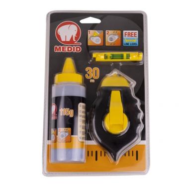 Cordel trazador ABS 30 m + 115 g + nivel