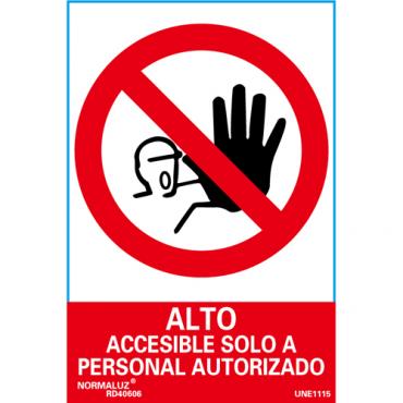 Alto sólo personal autorizado 