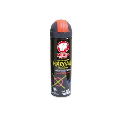 Spray de pintura fluorescente roja