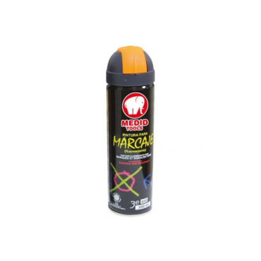 Spray de pintura fluorescente naranja