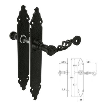 Manilla Mod.102P. Negro 280x44 mm.