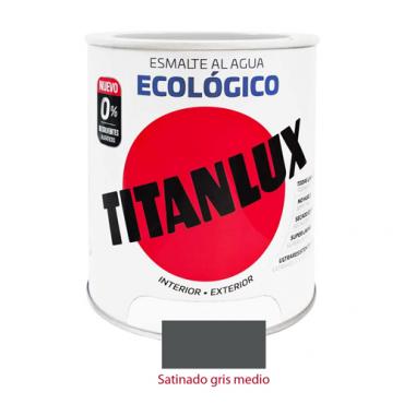 Titanlux esmalte ecológico satinado gris medio 750ml