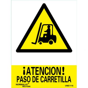 ¡Atención! paso de carretilla