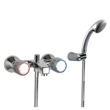 ESE-23 Grifo bimando mural para bañera y ducha