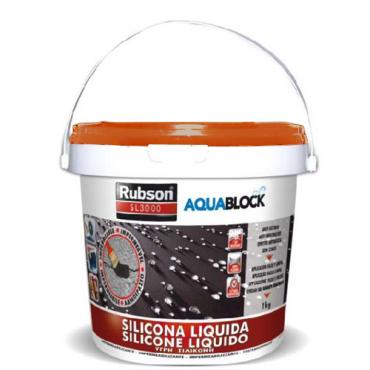 Rubson silicona líquida 3000 aquablock 1kg teja