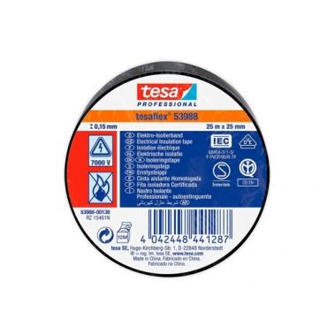 Cinta aislante negra 25mx25mm