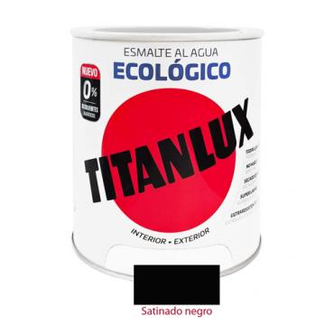 Titanlux esmalte ecológico satinado negro 750ml
